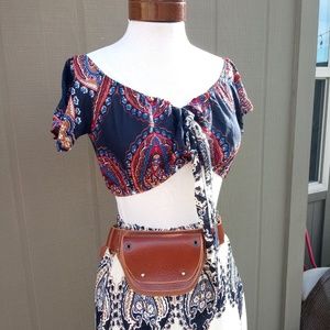 Bohemian Crop Top and Maxi Skirt SET